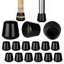 Protetores de pés de cadeira Furnigear 7/8" de borracha antiderrapante, pacote com 12 Protetores de pés de cadeira Furnigear 7/8" de borracha antiderrapante, pacote com 12