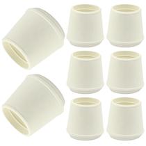 Protetores de pés para cadeira Suiwotin 8 peças 28 mm antiderrapantes de borracha branca