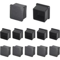 Protetores de pés para cadeira Wvapzwr 12 peças de borracha 38x38 mm quadrados Protetores de pés para cadeira Wvapzwr 12 peças de borracha 38x38 mm quadrados