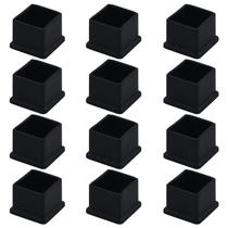 Protetores de pés para móveis Antrader 2,5 x 2,5 cm PVC preto 12 unidades Protetores de pés para móveis Antrader 2,5 x 2,5 cm PVC preto 12 unidades