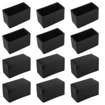 Protetores de pés para móveis AUXBC 40x20x21 mm em PVC, 12 unidades, preto Protetores de pés para móveis AUXBC 40x20x21 mm em PVC, 12 unidades, preto