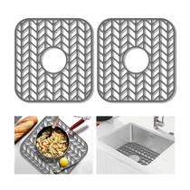 Protetores de Pia GUUKIN 31 x 29 cm Tapete de Silicone Antiderrapante - Kit com 2