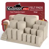 Protetores de Piso de Feltro Yelanon 216 Peças Bege Protetores de Piso de Feltro Yelanon 216 Peças Bege