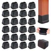 Protetores de piso para móveis GAGUIUP 24PCS, almofadas de feltro de silicone