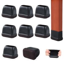 Protetores de piso para móveis GAGUIUP 8PCS, tampas de feltro de silicone, 3,2 x 2,2 cm