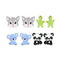 Protetores De Ponta De Agulha De Tricô De Silicone Em Formato De Animais Fofos, Anti-queda,