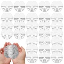 Protetores de proteção térmica para extensão de cabelo, pacote com 30 unidades transparentes circulares
