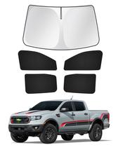 Protetores de Sol Canvcle para Ford Ranger 2019-2026 5 Peças Preto