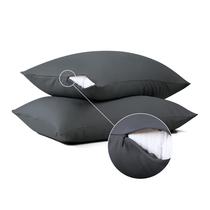 Protetores de travesseiro Shunjie.Home 100% algodão 600 TC, cetim, pacote com 4 unidades