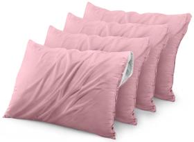 Protetores de travesseiro Utopia Bedding à prova d'água King Size x4 rosa