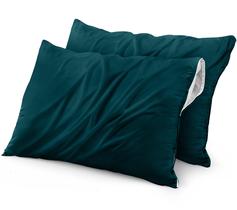 Protetores de travesseiro Utopia Bedding à prova d'água (pacote com 2) azul-petróleo