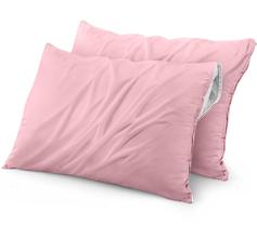 Protetores de travesseiro Utopia Bedding à prova d'água (pacote com 2, rosa)