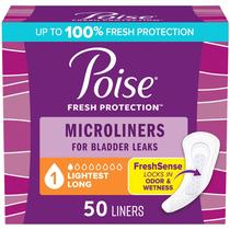 Protetores diários Poise Microliners 1 Gota 50 unidades