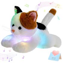 Protetores luminosos para animais de pelúcia Light up Music Calico Cat 38 cm