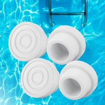 Protetores para Escada de Piscina PAMASE 4,8 cm Borracha Branco Kit 4 Unidades