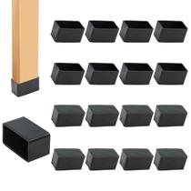 Protetores para pés de cadeira Suiwotin 12 peças em PVC 4 x 2 cm retangulares