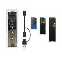 Protocolo Duplo M2 Nvme Pcie Ngff Sata Ssd Caso Usb Tipo C 10 Gbps Gabinete Externo Transparente - deepartner