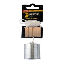Prumo de Aço Carbono 500g com Taco de Madeira Alta Durabilidade Pedreiro Fertak Prumo de Aço Carbono 500g com Taco de Madeira Alta Durabilidade Pedreiro Fertak