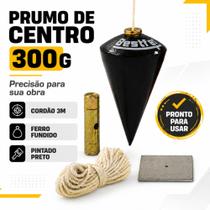 Prumo de Centro Pedreiro 300g Profissional Alinhamento Exato Alta Precisão Construção Prumo de Centro Pedreiro 300g Profissional Alinhamento Exato Alta Precisão Construção