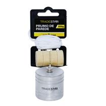 Prumo Parede 500g Em Aço Corda Nylon Taco Madeira Tradestar Prumo Parede 500g Em Aço Corda Nylon Taco Madeira Tradestar