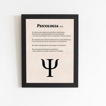 Psicologia Dicionário Quadro Moldura Preta 60x40cm Psicologia Dicionário Quadro Moldura Preta 60x40cm