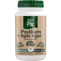 Psyllium + Agar Agar (Produto Vegano) 60 Cápsulas 500mg