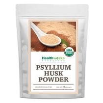 Psyllium em Pó Healthworks (454g) Orgânico Fibras Keto, Vegano