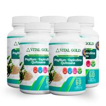 PSYLLIUM + ESPIRULINA + QUITOSANA - 500mg (60 Cápsulas) VITAL GOLD