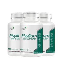 Psyllium Garcinia 500mg 300 cápsulas 3 frascos x 100 caps
