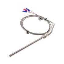 Pt100 rtd haste 50mm rosca 1/4" npt mm cabo 3m -200 a 450c