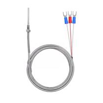 Pt100 rtd haste 50mm rosca 8x1,25 mm cabo 3 metros -200 a 450c