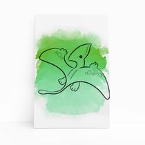 Pterodáctilo Dino Verde Infantil Quadro Canvas 60x40cm Pterodáctilo Dino Verde Infantil Quadro Canvas 60x40cm