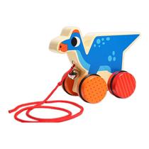 Pterossauro interativo de brinquedo de madeira Animal Push Toy para crianças de 1 a 3 anos Pterossauro interativo de brinquedo de madeira Animal Push Toy para crianças de 1 a 3 anos