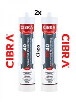 Pu 40 Cola Selante De Poliuretano Cibra Flex 400g Kit c/2 unid. Branco / Cinza / Preto Pu 40 Cola Selante De Poliuretano Cibra Flex 400g Kit c/2 unid. Branco / Cinza / Preto