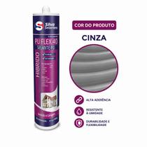 Pu 40 Híbrido Flex Selante 400g Silva Selantes Cores:Cinza Pu 40 Híbrido Flex Selante 400g Silva Selantes Cores:Cinza