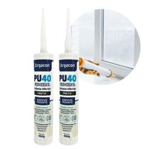 Pu 40 uso geral com bico 400g preto kit 2 unidades