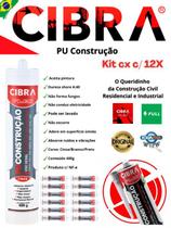 Pu construção cola selante de poliuretano Cibra flex 400g Cinza c/ 12 Unid. Pu construção cola selante de poliuretano Cibra flex 400g Cinza c/ 12 Unid.