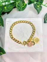 Pu415318 pulseira letra a glaam 18cm