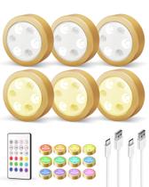 Puck Lights EZVALO 14 cores RGB recarregáveis de 2000 mAh (6 pacotes)