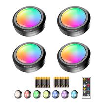 Puck Lights LOINSGLIM com LED RGB remoto regulável (pacote com 4)