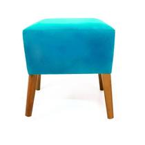 Puf Puff Marrocos Suede Azul Turquesa Puff Quadrado