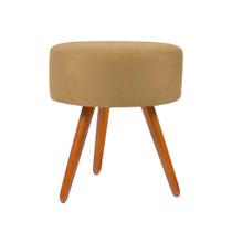 Puf, Puff Para Sala Redondo Pé Palito Suede Várias Cores