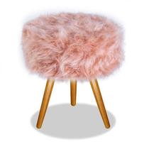 Puf, Puff Para Sala Redondo Pelúcia Rosê 50 Cm De Altura Puf, Puff Para Sala Redondo Pelúcia Rosê 50 Cm De Altura