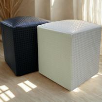 Pufe Banqueta Puf Decorativo Assento Banco Cubo Grande Couro Pufe Banqueta Puf Decorativo Assento Banco Cubo Grande Couro