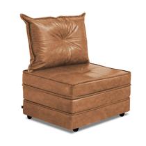 Pufe Cama Dobrável 70cm Slim Com Almofada Linha Super Pufe Cama Dobrável 70cm Slim Com Almofada Linha Super