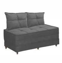 Pufe Cama Dobrável Casal 130cm Com 02 Almofadas