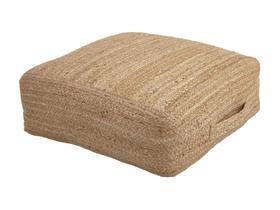 Pufe Decorativo Em Fibra Natural De Juta Estilo Boho Chic Grande