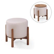 Pufe Decorativo Multiuso Com Mesa Auxiliar Orion