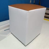 Pufe Estofado Revestido com até duas cores de tecido Puff