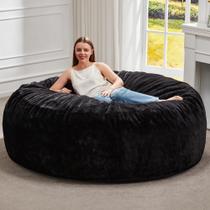 Pufe Gigante Hobestluk 152 cm Espuma Viscoelástica Preto Pufe Gigante Hobestluk 152 cm Espuma Viscoelástica Preto